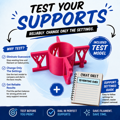 Easy Remove Support Settings + STL Support Tester