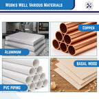 Deburring tool works on aluminum, copper, PVC pipe and basswood